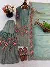 Nsr 887 Pure Fendy Silk With Heavy Embroidery Sequence Work Readymade Suits Online Wholesale